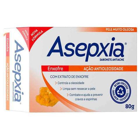 Sabonete Asepxia Enxofre Barra Com 80G