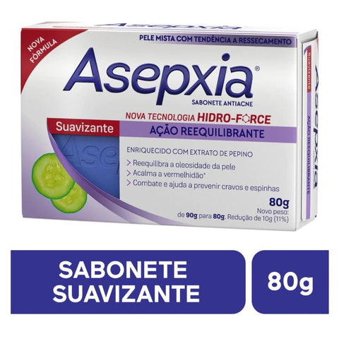 Sabonete Em Barra Asepxia Suavizante Ação Reequilibrante 80G