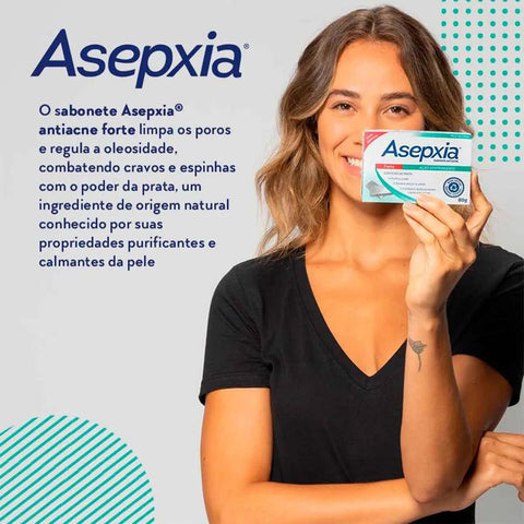 Sabonete Facial Asepxia Adstringente Forte, Barra, 1 Unidade Com 80G