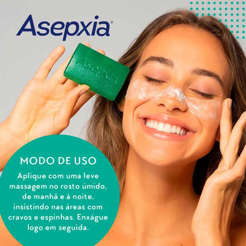 Sabonete Facial Asepxia Adstringente Forte, Barra, 1 Unidade Com 80G