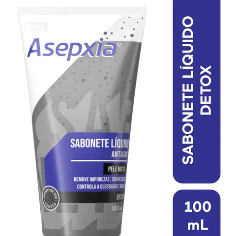 Sabonete Líquido Asepxia Antiacne Detox Pele Mista 100ml