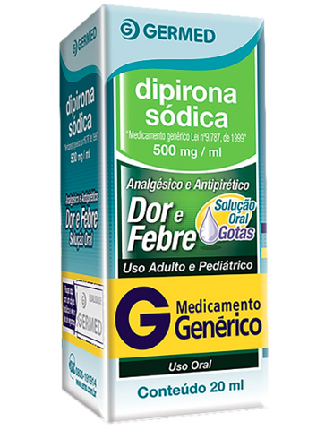 Dipirona Monoidratada (Germed)  500mg/mL - 20 mL - Solução