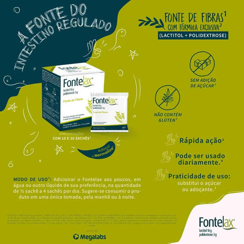Fontelax  10g + 3g - 10 Unidades - Sachê