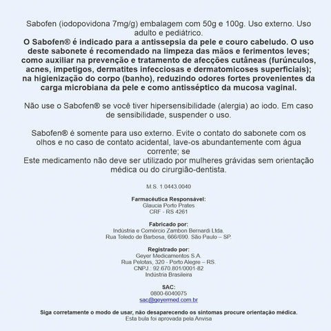 Sabofen  7mg/g - 100 g - Sabonete