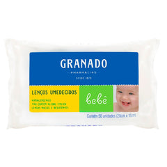 Lenço Umedecido Granado Bebê  Tradicional  50 Unidades