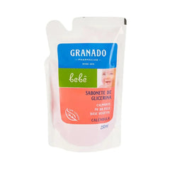 Refil Sabonete Líquido Glicerina Granado Bebê Calêndula 250mL- Vegano e Não Testado Em Animais