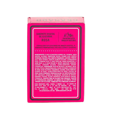 Sabonete Barra Granado Glicerinado Rosa 90gr