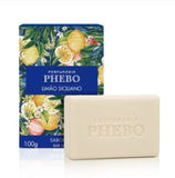 Sabonete Cremoso Phebo Mediterrâneo Limão Siciliano, Barra, 1 Unidade Com 100G