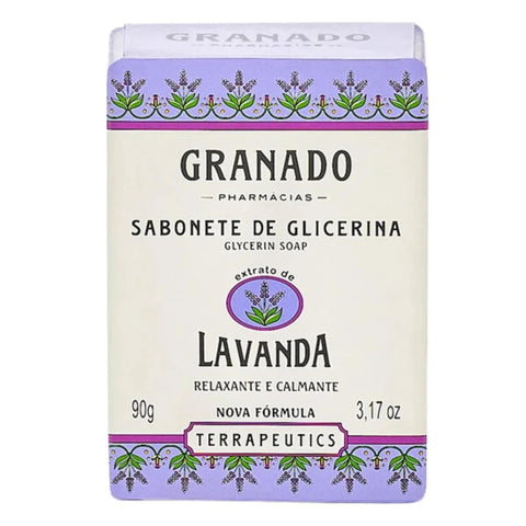 Sabonete de Glicerina Granado Terrapeutics Lavanda, Barra Com 90G