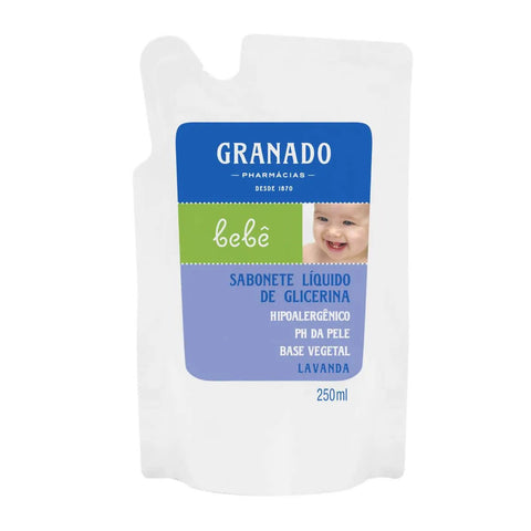 Sabonete Líquido Granado Bebê Glicerina Lavanda Refil 250Ml