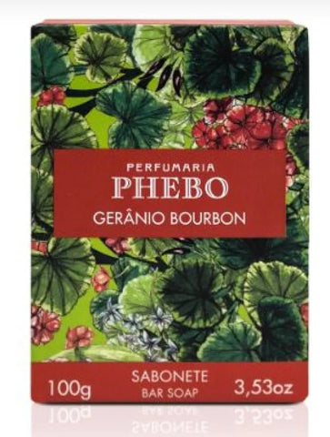 Sabonete Perfumaria Phebo Gerânio Bourbon, Barra, 1 Unidade Com 100G