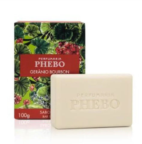 Sabonete Perfumaria Phebo Gerânio Bourbon, Barra, 1 Unidade Com 100G