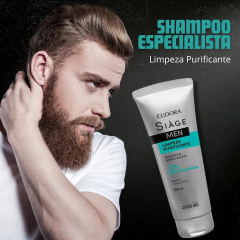 Eudora Shampoo Especialista Siàge Men Limpeza Purificante 250ml