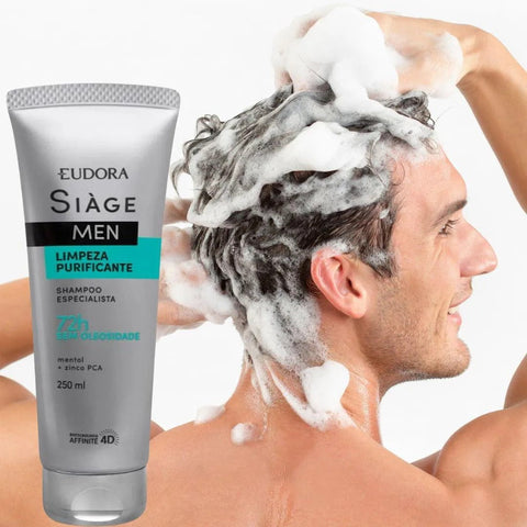 Eudora Shampoo Especialista Siàge Men Limpeza Purificante 250ml