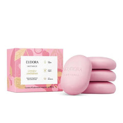 Kit Sabonete Vegetal Em Barra Instance Cereja e Amêndoas Eudora 4x80g