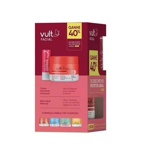 Kit Vult Creme Antissinais 100g + Balm Labial Melancia 3,5g