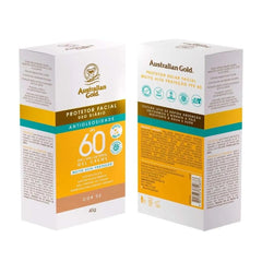 Protetor Solar Facial Australian Gold  Com Cor - FPS 60 - 40 g