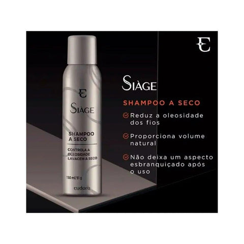 Shampo A Seco Eudora Siàge Controla Oleosidade 150ml