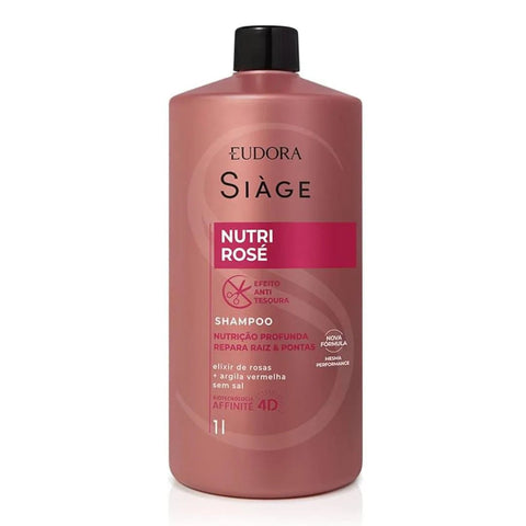 Shampoo Eudora Siàge Nutri Rose Litro 1000ml