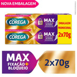 Creme Fixador de Dentadura Corega Ultra Sem Sabor, 2 Unidades Com 68G Cada + 60% de Desconto Na 2ª Unidade
