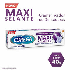 Fixador de Dentaduras Ultra Corega Maxi Selante Sem Sabor Com 40G