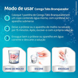 Limpador de Dentadura Corega Tabs Antibacteriano Comprimidos Efervescentes Com 24 Unidades