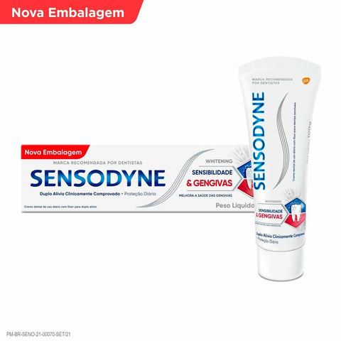 Pasta de Dente Sensodyne Sensibilidade & Gengivas  Whitening - 100 g