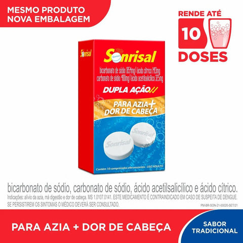Sonrisal  Sabor Tradicional - 10 Unidades - Comprimido