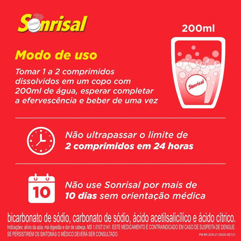 Sonrisal  Sabor Tradicional - 10 Unidades - Comprimido