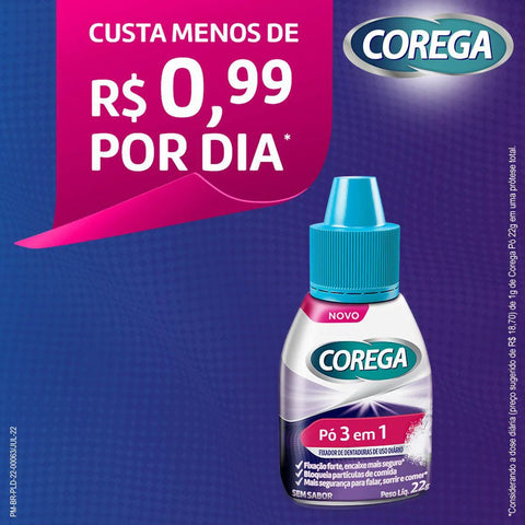 Kit Corega Po Menta 22Gr Com 3
