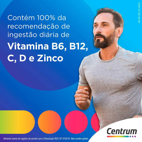Polivitaminico Centrum Essentials Homem de A-Zinco  30 Unidades - Comprimido