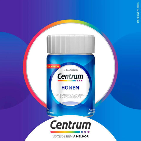 Polivitaminico Centrum Essentials Homem de A-Zinco  30 Unidades - Comprimido
