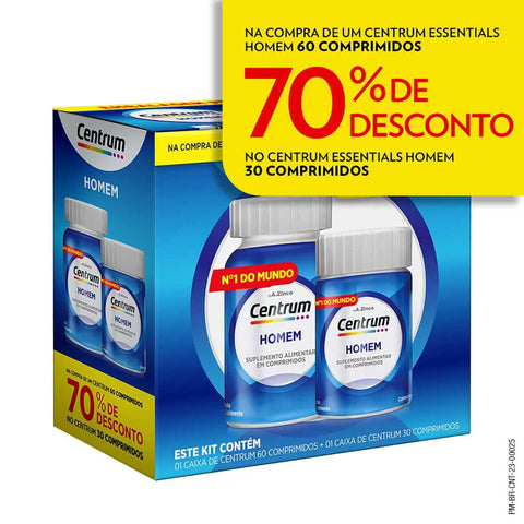 Polivitamínico Centrum Essentials Homem de A-Zinco  90 Unidades - Comprimido