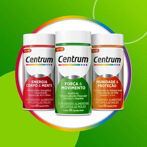 Polivitamínico Centrum Força & Movimento  30 Unidades - Comprimido