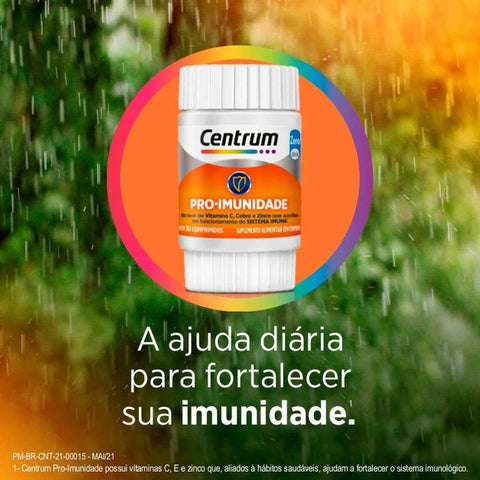 Polivitamínico Centrum Pró-Imunidade  30 Unidades - Comprimido