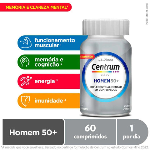 Polivitamínico Centrum Select Homem  60 Unidades - Comprimido