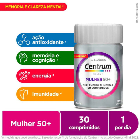 Polivitamínico Centrum Select Mulher  30 Unidades - Comprimido