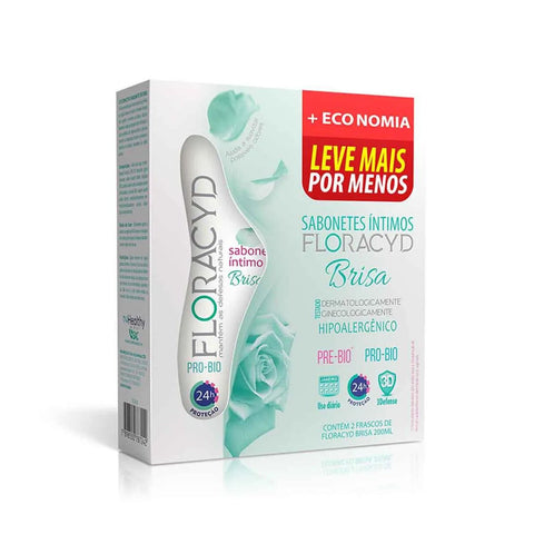Kit Sabonete Líquido Íntimo Floracyd Brisa 2 Unidades Com 200mLCada