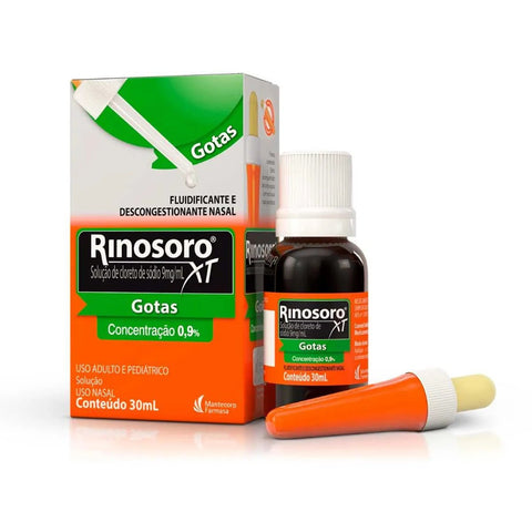 Descongestionante Nasal Rinosoro XT  9,0mg/mL + 0,1mg/mL - 30 mL - Solução