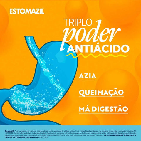 Estomazil  100 g - Pó Efervescente - Sabor Sem Sabor