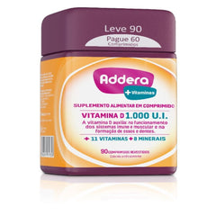 Suplemento Alimentar Addera + Vitaminas  1000UI - 90 Unidades - Comprimido