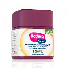 Suplemento Alimentar Addera Cal  2000UI - 30 Unidades - Comprimido