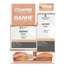 Kit Episol Po Compacto Tom 3 Fp50 Protetor Solar Episol Fp70