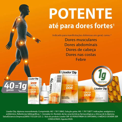Lisador Dip  500mg/mL - 20 mL - Gotas