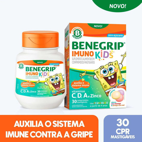 Polivitamínico Benegrip Imuno Kids  30 Unidades - Comprimido