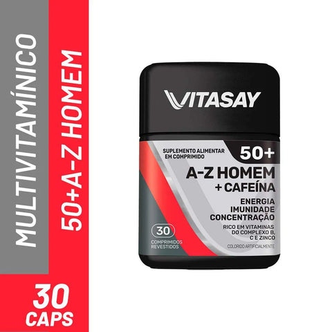 Polivitamínico Vitasay 50+ A-Z Homem  30 Unidades - Comprimido