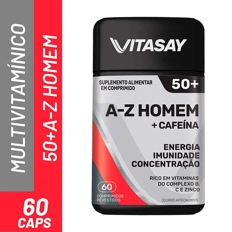 Polivitamínico Vitasay 50+ A-Z Homem  60 Unidades - Comprimido