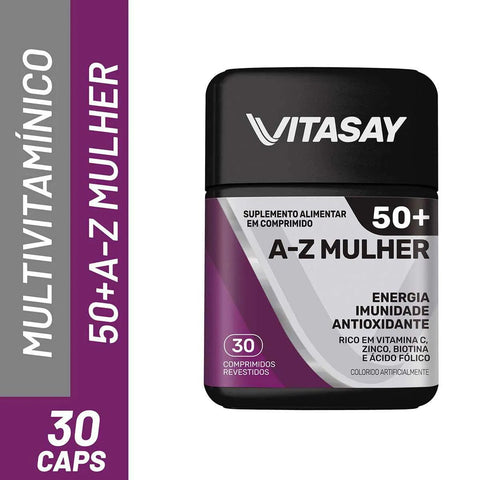 Polivitamínico Vitasay 50+ A-Z Mulher  30 Unidades - Comprimido