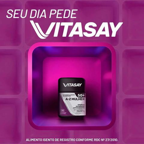 Polivitamínico Vitasay 50+ A-Z Mulher  30 Unidades - Comprimido