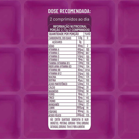 Polivitamínico Vitasay 50+ A-Z Mulher  60 Unidades - Comprimido